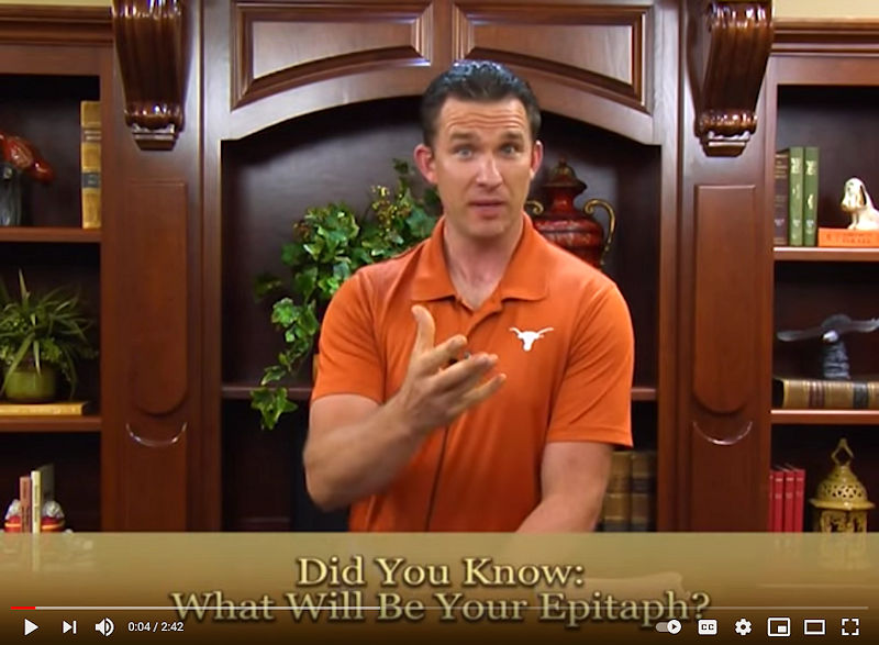 What Will Be On Your Epitaph?