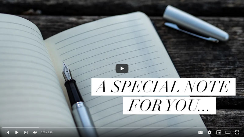 A Special Note For You