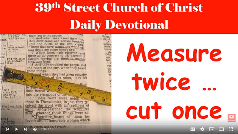 Measure Twice Cut Once