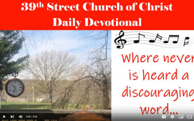 Where never is heard a discouraging word…