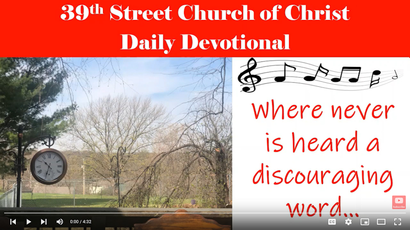 Where never is heard a discouraging word…