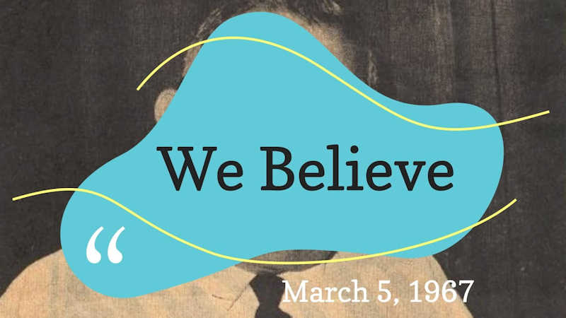 We Believe