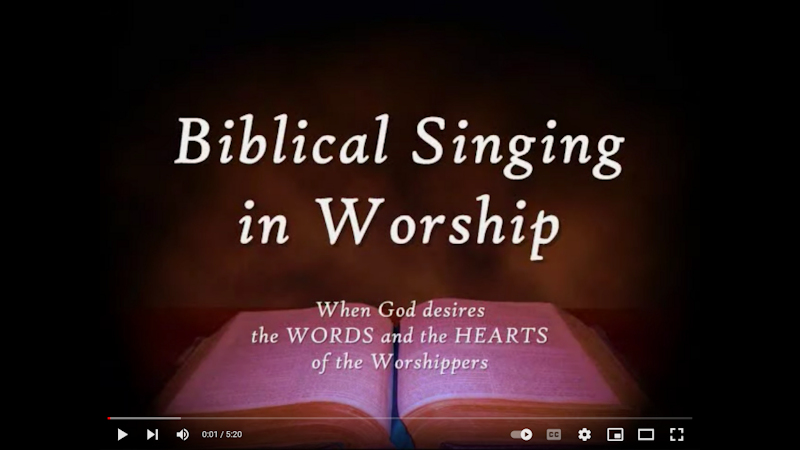 Biblical Singing in Worship